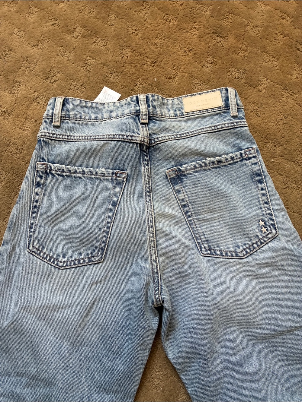 ICON Light Blue Cropped Straight-Leg Jeans